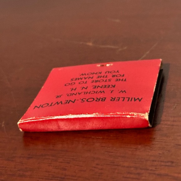 Vintage Matchbook Hart Schaffner Marx Miller Bros Newton WJ Wichland Keene NH - Picture 9 of 15